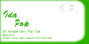 ida pop business card